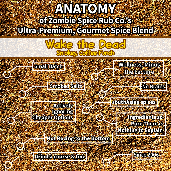 Zombie Spice Rub Co. | Wake the Dead | Go Spice Pouch to Get Hooked | Delivers a Smoky, Coffee Punch That Says Whoa