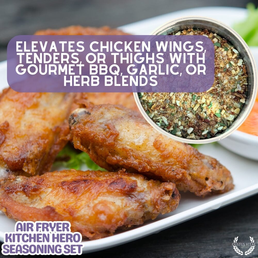 Air Fryer Kitchen Hero Seasoning Set - Artisanal Spice Blends Six Pack - BBQRubs.com