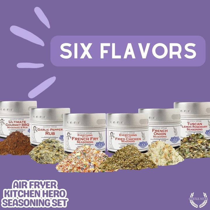 Air Fryer Kitchen Hero Seasoning Set - Artisanal Spice Blends Six Pack - BBQRubs.com