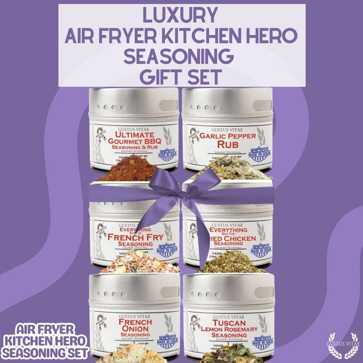Air Fryer Kitchen Hero Seasoning Set - Artisanal Spice Blends Six Pack - BBQRubs.com