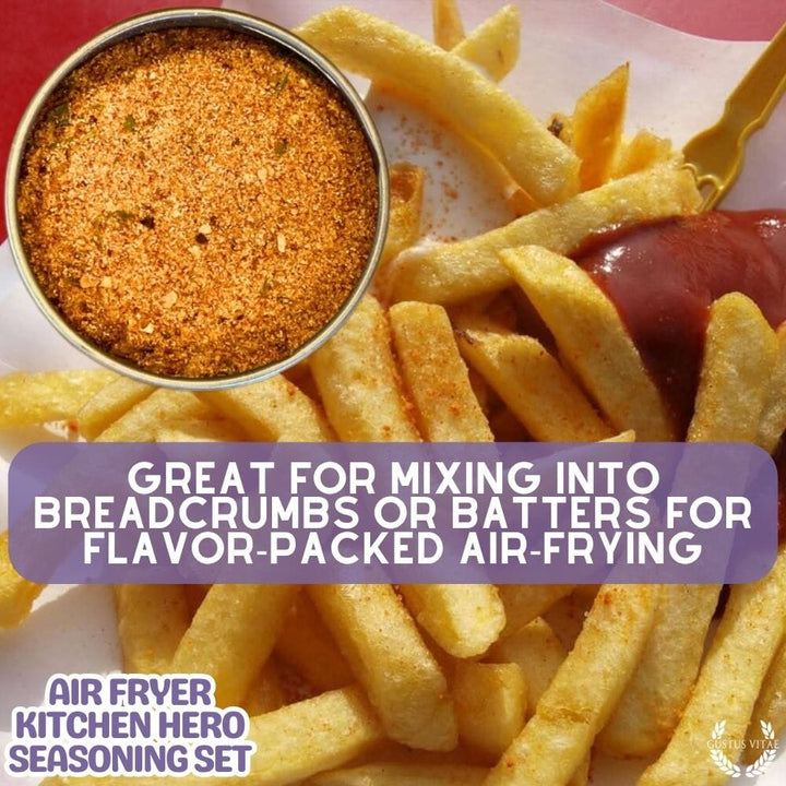 Air Fryer Kitchen Hero Seasoning Set - Artisanal Spice Blends Six Pack - BBQRubs.com