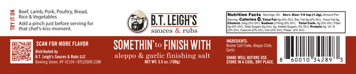 Aleppo & Garlic Finishing Salt - BBQRubs.com