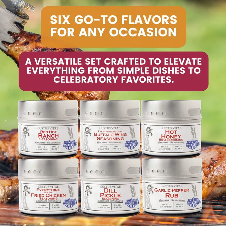All American Wings Seasoning Set | Gift Packaged Spice Collection | Set of 6 - BBQRubs.com
