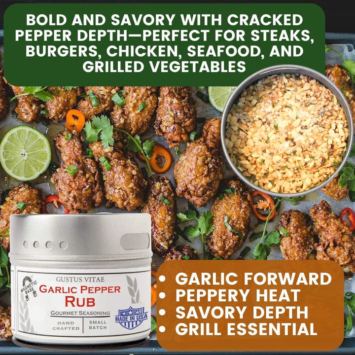 All American Wings Seasoning Set | Gift Packaged Spice Collection | Set of 6