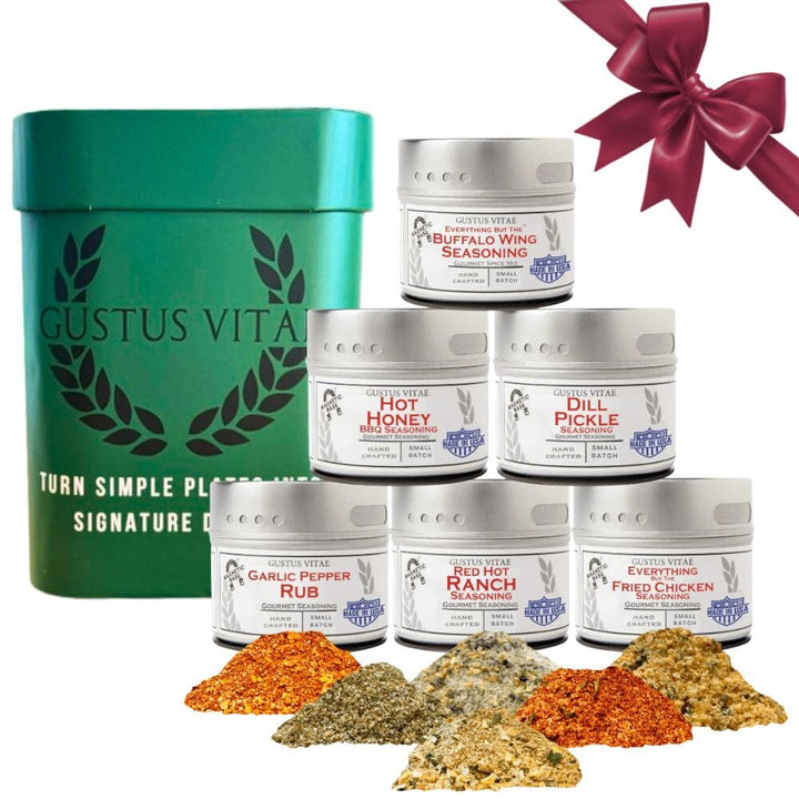 All American Wings Seasoning Set | Gift Packaged Spice Collection | Set of 6