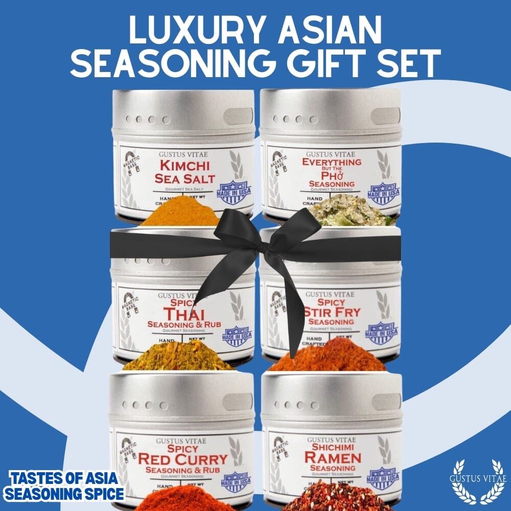 Asian Seasonings Gift Set - Tastes of Asia - Artisanal Spice Blends Six Pack - BBQRubs.com