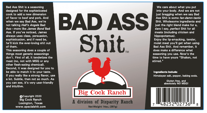 Bad Ass Shit Seasoning & Rubs 13oz shaker - BBQRubs.com