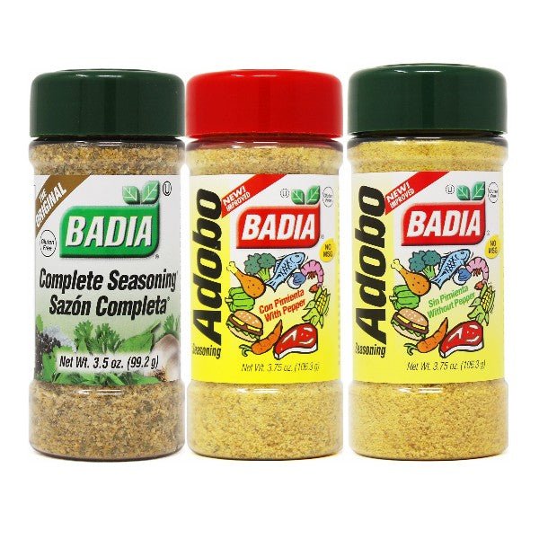 Badia Adobo (with & without Pepper) & Complete Seasoning Bundle - BBQRubs.com