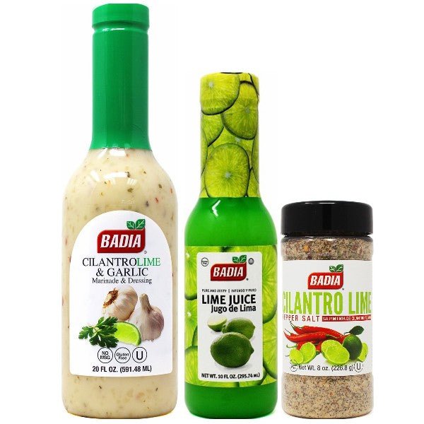Badia Cilantro Lime Marinade, Lime Juice & Cilantro Lime Pepper Salt Bundle - BBQRubs.com