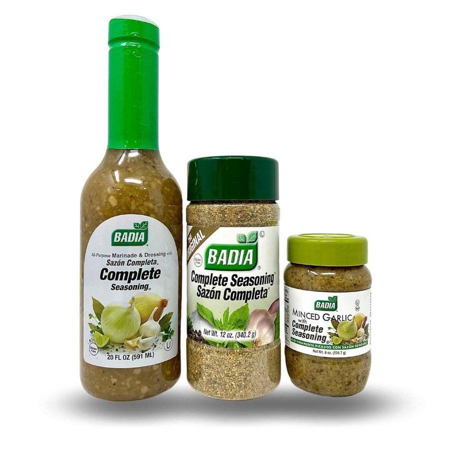 Badia Complete Seasoning, Minced Garlic & Marinade Bundle - BBQRubs.com