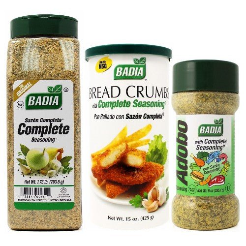 Badia Complete Seasoning, Seasoned Bread Crumbs & Adobo Bundle - BBQRubs.com