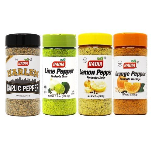 Badia Harlem Garlic, Lime, Lemon & Orange Pepper Bundle - BBQRubs.com