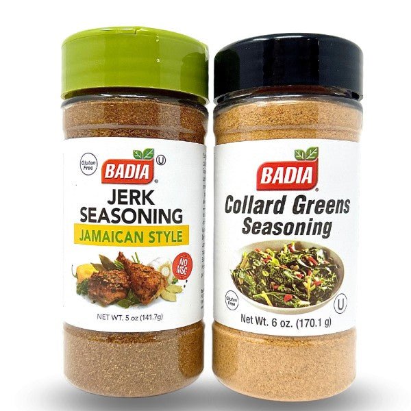 Badia Jerk Seasoning & Collard Greens Seasoning Bundle - BBQRubs.com