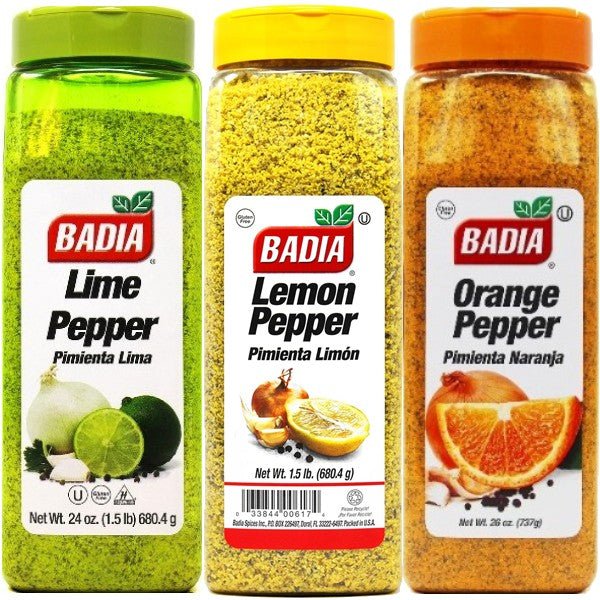 Badia Lime, Lemon & Orange Pepper Bundle - BBQRubs.com
