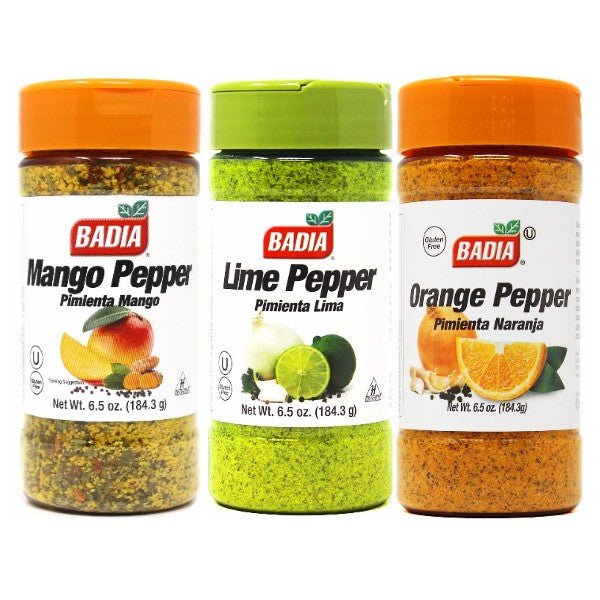Badia Mango Pepper, Lime Pepper & Orange Pepper Bundle - BBQRubs.com