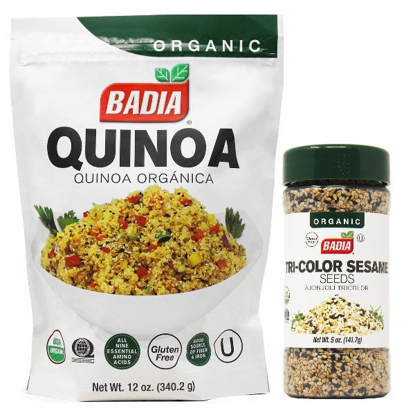 Badia Organic Quinoa & Tri-Color Sesame Seeds Bundle - BBQRubs.com