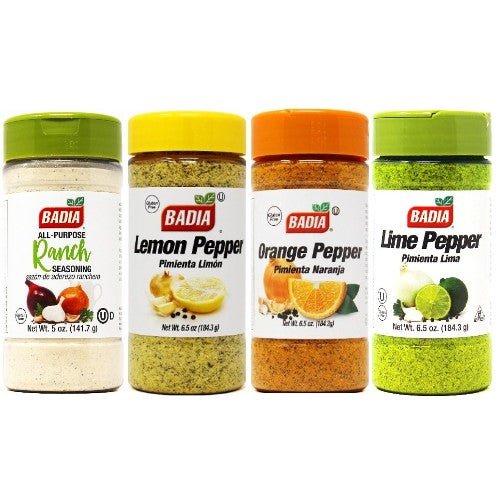 Badia Ranch, Lemon Pepper, Lime Pepper & Orange Pepper Wings Bundle - BBQRubs.com
