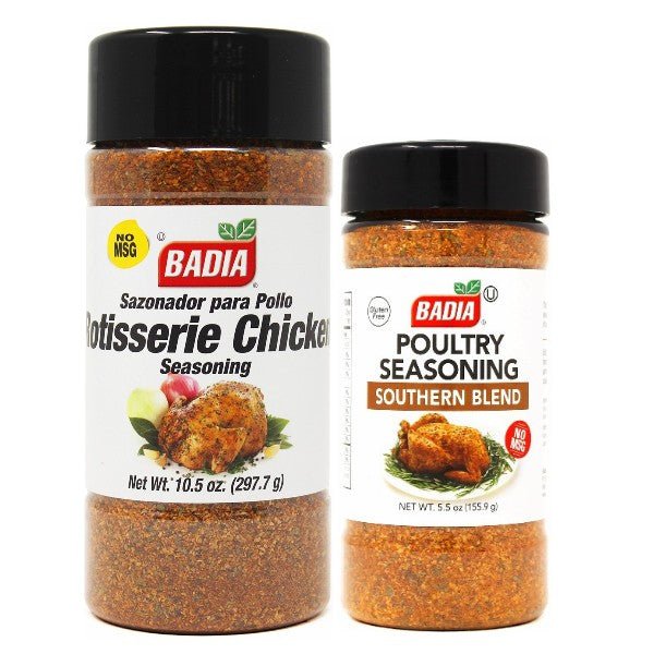 Badia Rotisserie Chicken & Southern Poultry Seasoning Bundle - BBQRubs.com