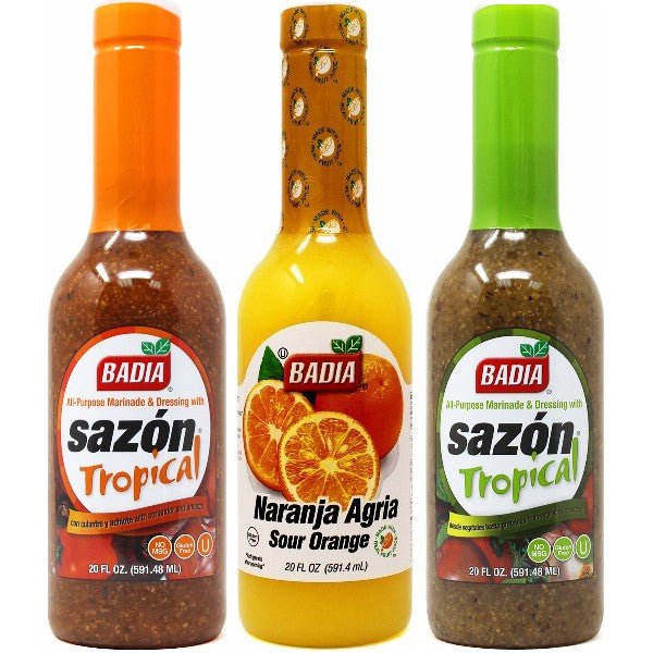 Badia Sazón Tropical, Sour Orange & Coriander Annatto Marinade Bundle - BBQRubs.com