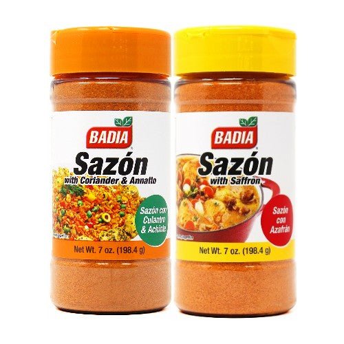 Badia Sazón with Saffron & Sazón with Coriander and Annatto Bundle - BBQRubs.com