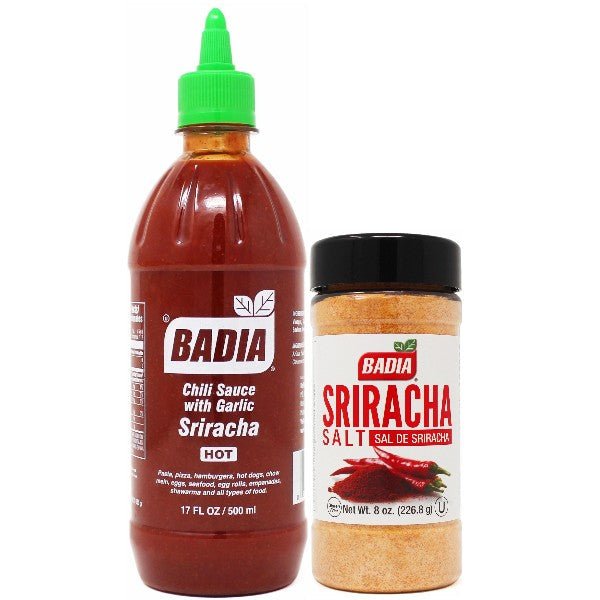 Badia Sriracha Hot Sauce & Sriracha Salt Bundle - BBQRubs.com
