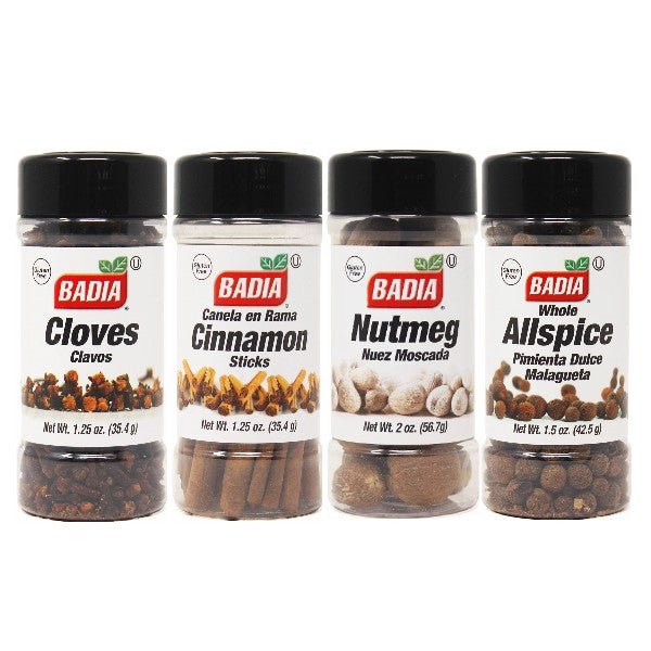 Badia Whole Cloves, Nutmeg, Cinnamon Sticks & Allspice Bundle - BBQRubs.com