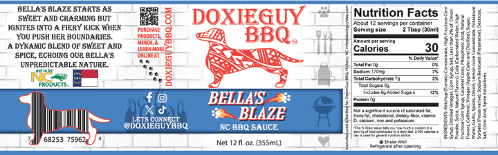 Bella’s Blaze – Sweet & Spicy Finishing BBQ Sauce (12 oz) - BBQRubs.com