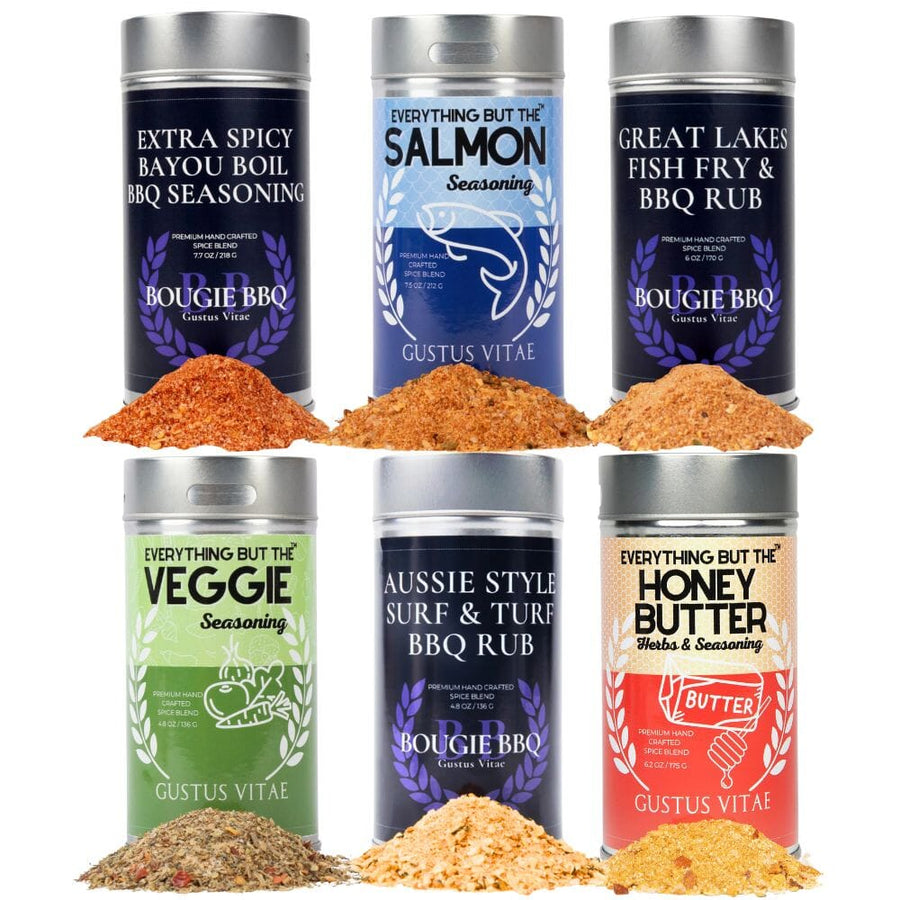 Best for Seafood Seasonings | Set of 6 XL Tins - BBQRubs.com