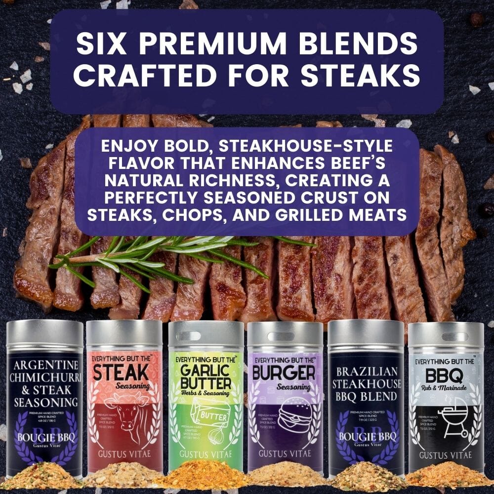 Best for Steak & Beef Seasonings | Set of 6 XL Tins - BBQRubs.com