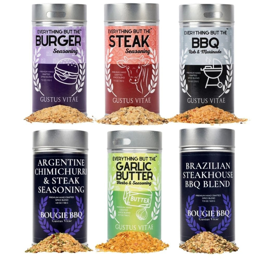 Best for Steak & Beef Seasonings | Set of 6 XL Tins - BBQRubs.com