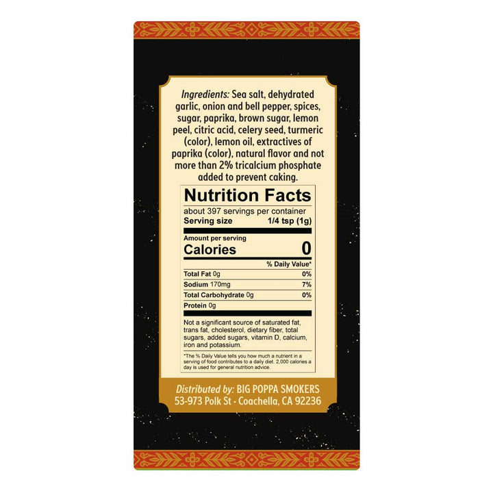 Big Poppa's Double Secret Seasoning - 14oz - BBQRubs.com
