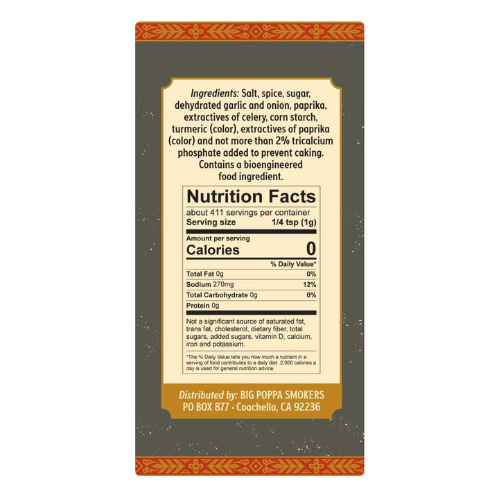 Big Poppa's Little Louie's Garlic Pepper Seasoning - 14.5oz - BBQRubs.com