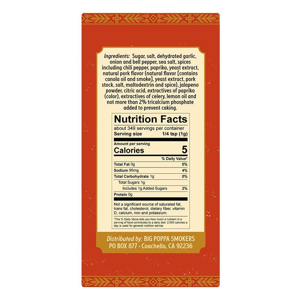 Big Poppa's Sweet Money Hot Seasoning - 12.3oz - BBQRubs.com