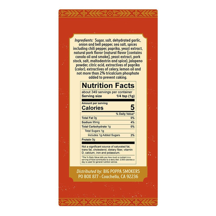 Big Poppa's Sweet Money Hot Seasoning - 12.3oz - BBQRubs.com