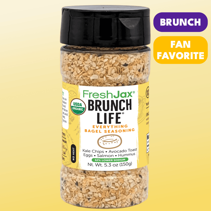 Brunch Life® Organic Everything Bagel Seasoning – Low Sodium Savory Blend – A Flavorful Start to Every Morning - BBQRubs.com