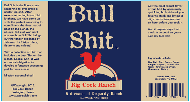 Bull Shit Seasoning & Rub 13oz shaker - BBQRubs.com