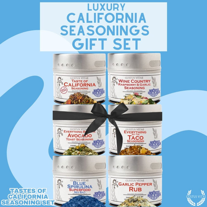 California Seasonings Gift Set - Tastes of California - Artisanal Spice Blends Six Pack - BBQRubs.com