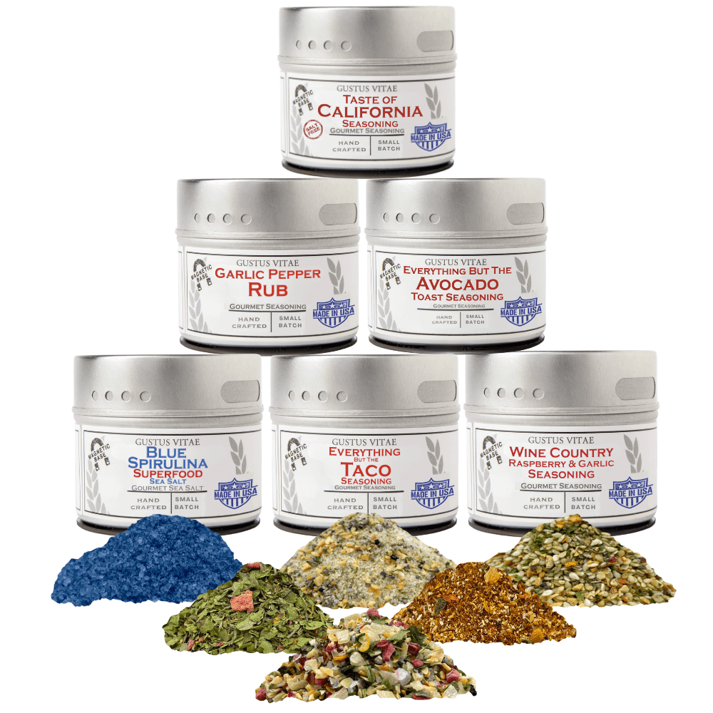 California Seasonings Gift Set - Tastes of California - Artisanal Spice Blends Six Pack - BBQRubs.com