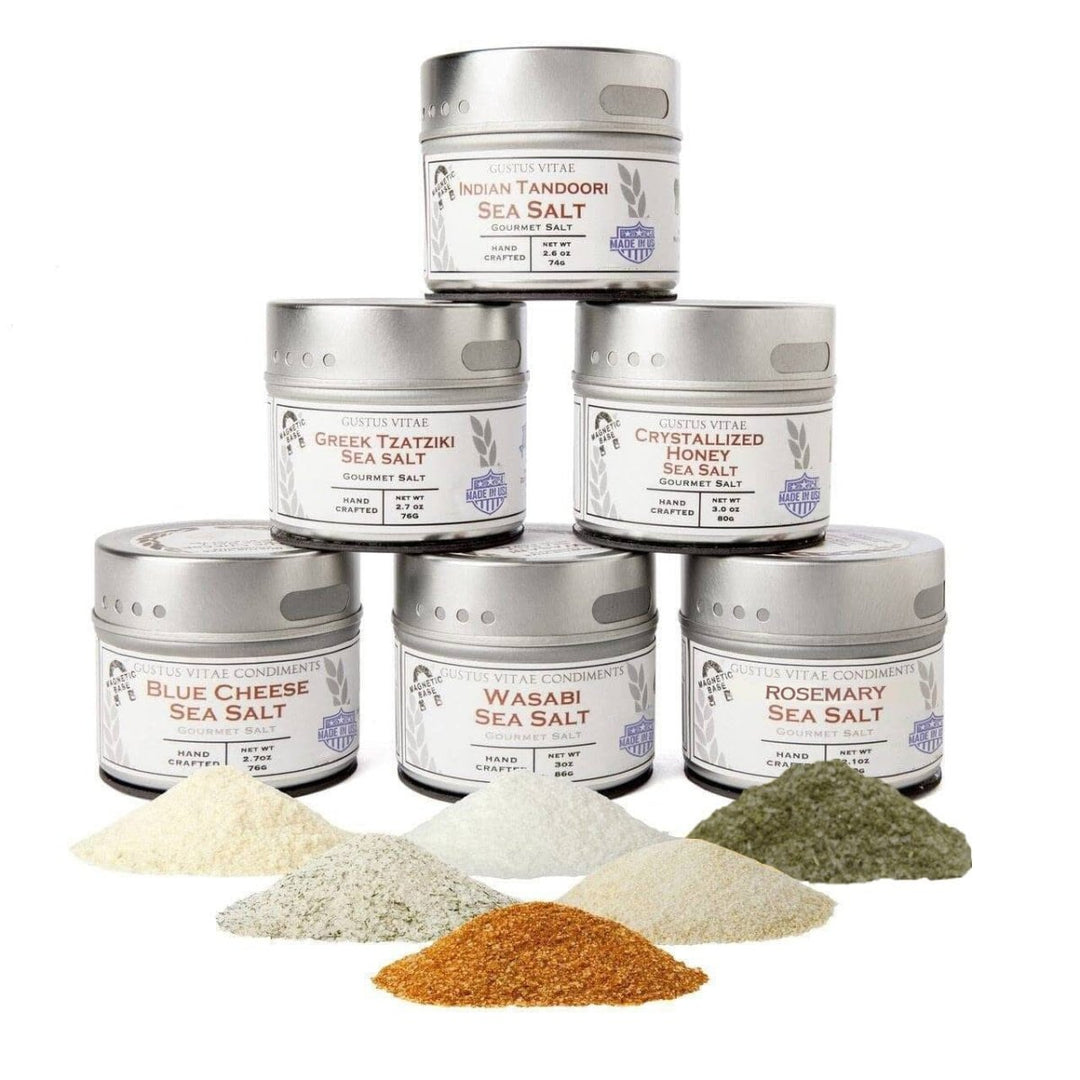 Chef's Secret Finishing Sea Salts Collection - 6 Tins - BBQRubs.com