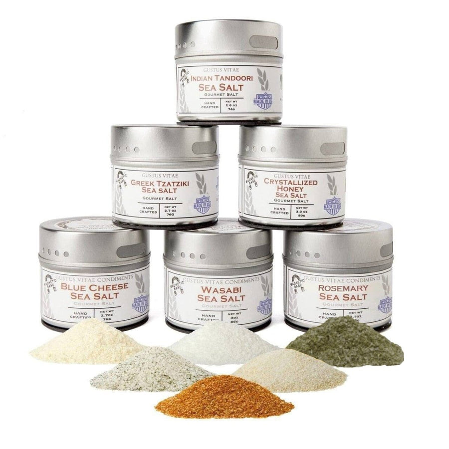 Chef's Secret Finishing Sea Salts Collection - 6 Tins - BBQRubs.com