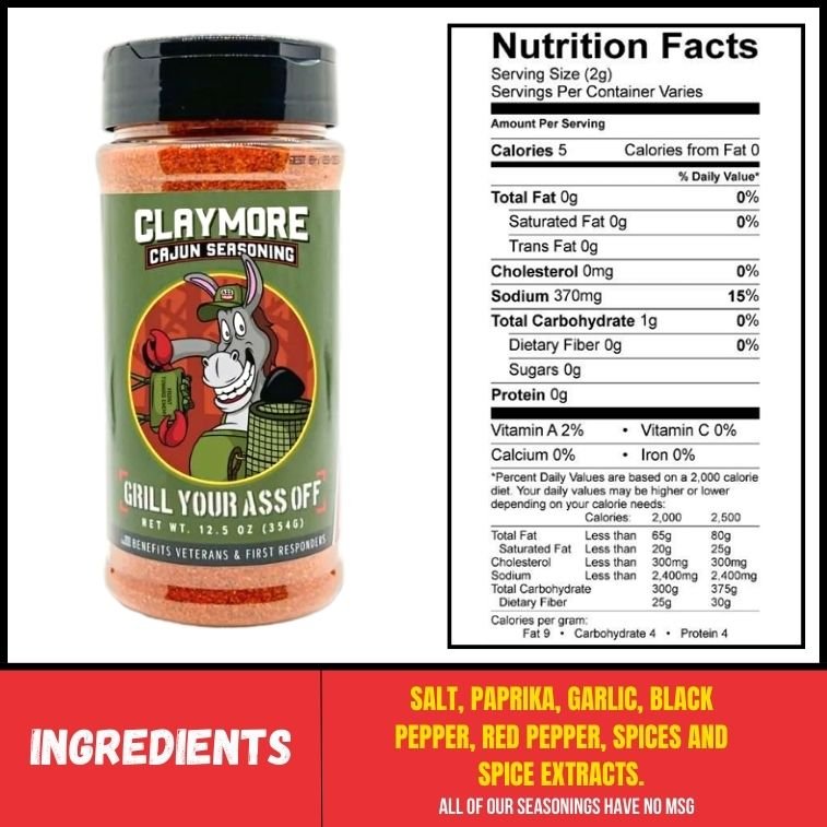 Claymore Cajun Seasoning - BBQRubs.com