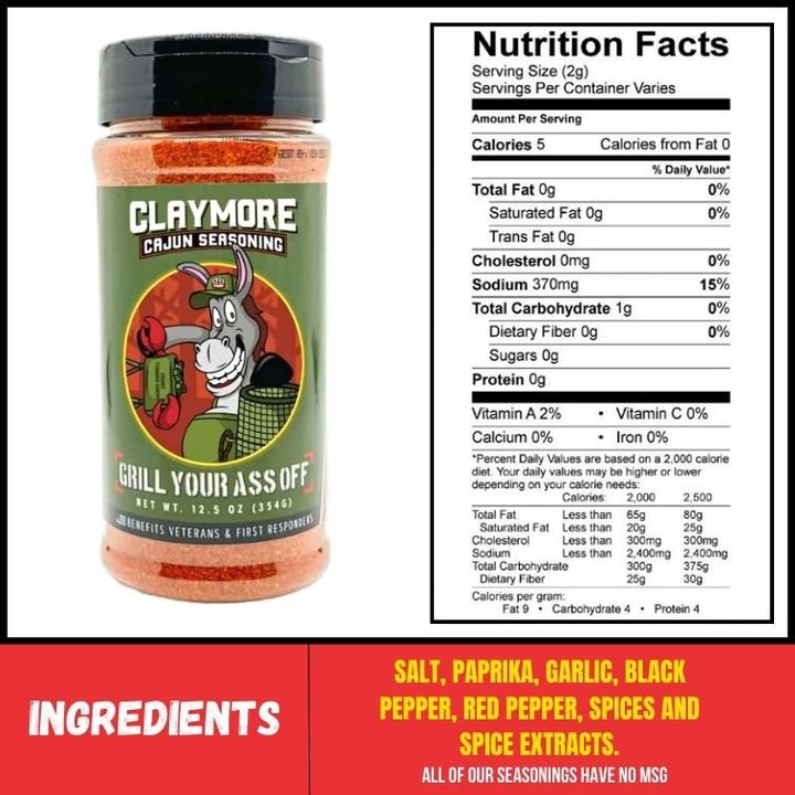 Claymore Cajun Seasoning - BBQRubs.com