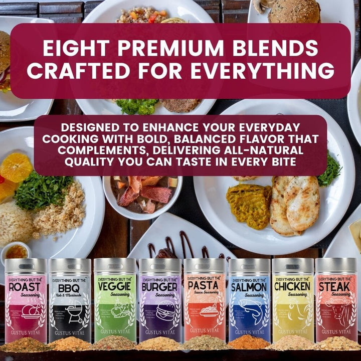 Complete Kitchen Seasonings Kit | Gourmet Everything Collection | Set of 8 XL Tins