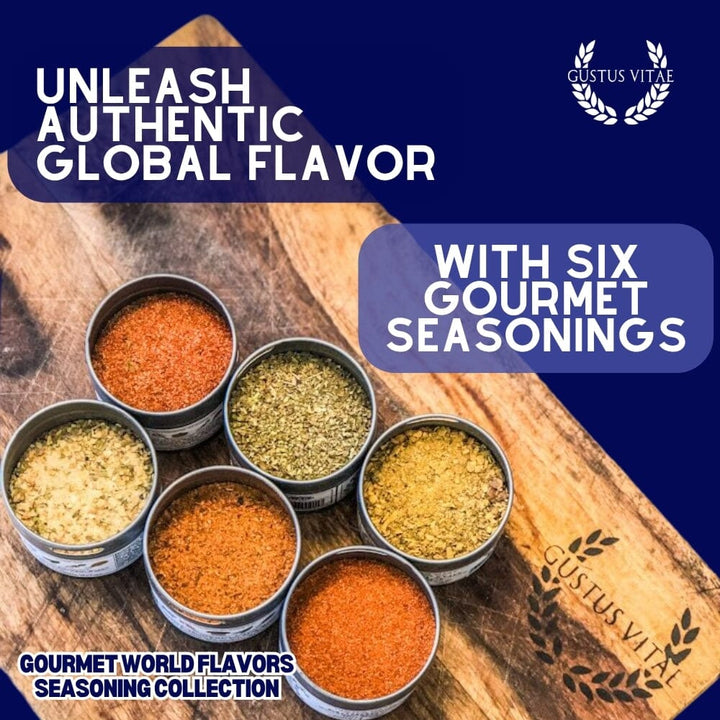 Cuisines of the World Gourmet Seasonings Collection - 6 Tins - BBQRubs.com