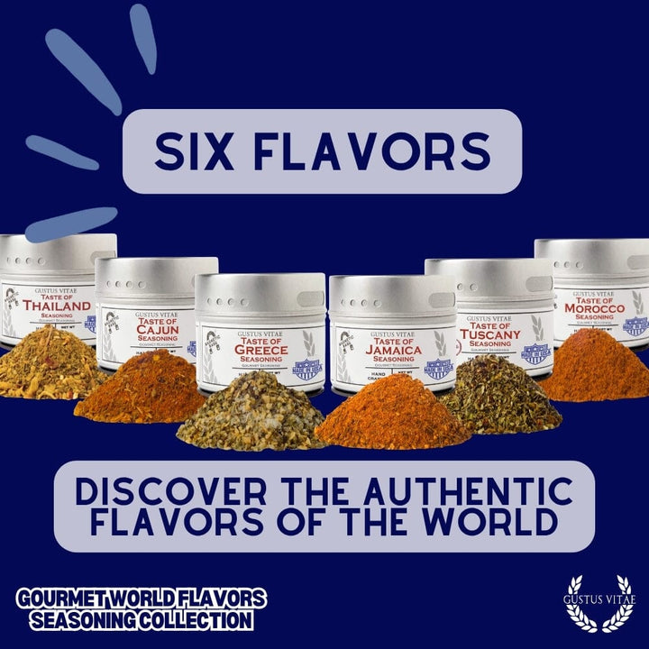 Cuisines of the World Gourmet Seasonings Collection - 6 Tins - BBQRubs.com