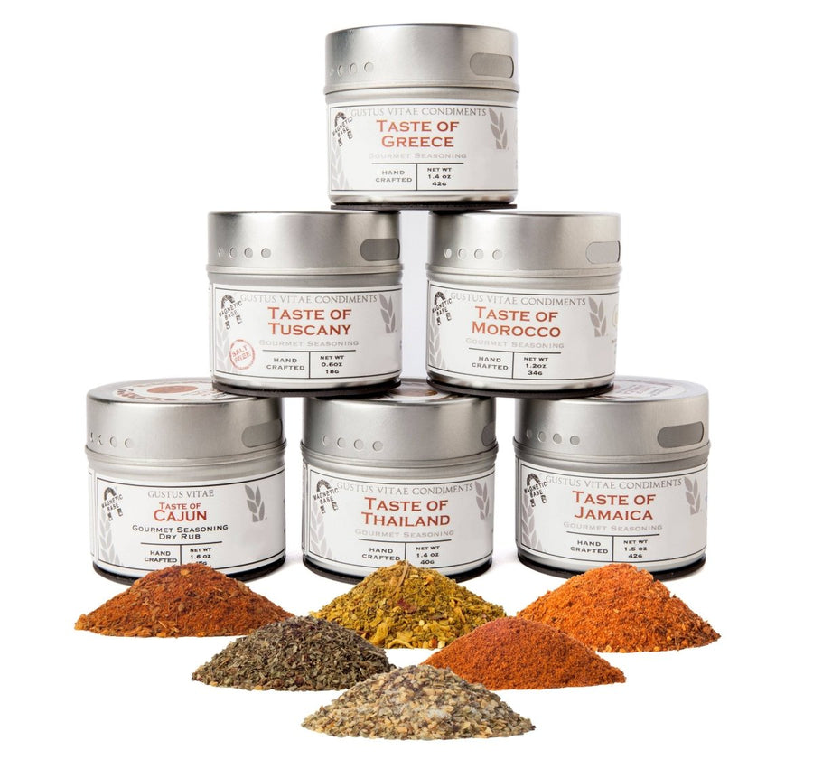 Cuisines of the World Gourmet Seasonings Collection - 6 Tins - BBQRubs.com