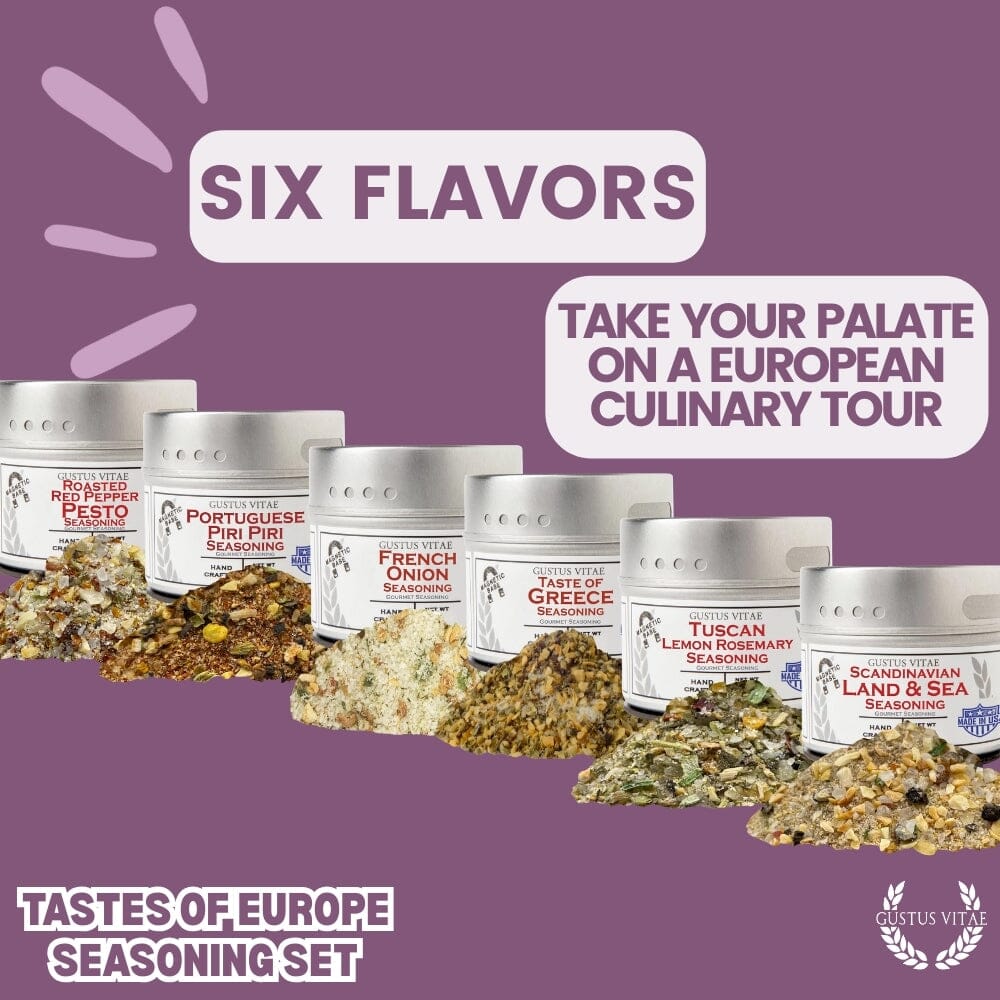 European Seasonings Gift Set - Tastes of Europe - Artisanal Spice Blends Six Pack - BBQRubs.com