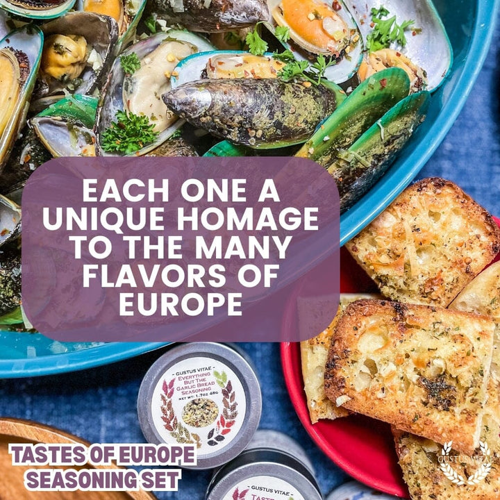 European Seasonings Gift Set - Tastes of Europe - Artisanal Spice Blends Six Pack - BBQRubs.com