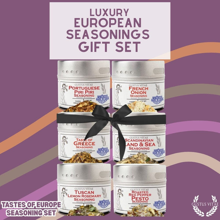 European Seasonings Gift Set - Tastes of Europe - Artisanal Spice Blends Six Pack - BBQRubs.com