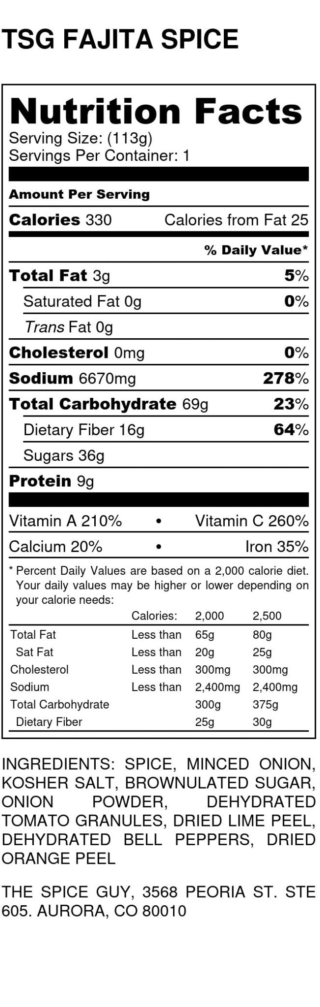 Fajita Seasoning
